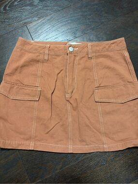 RSQ Rust Cargo Pocket Mini Skirt